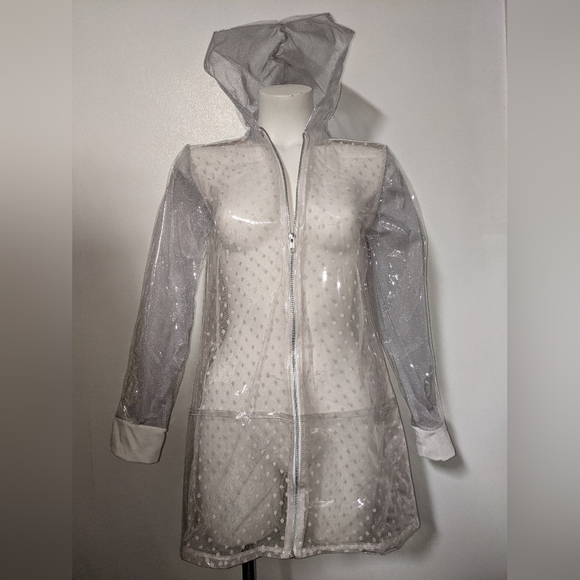 Clear Vinyl Raincoat Anorak - Picture 3 of 7